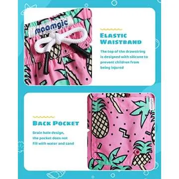 maamgic Boys Swim Trunks Quick Dry 2-in-1 Compression