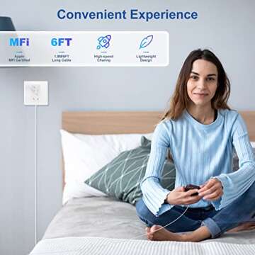 iPhone Charger Fast Charging Block,[MFi Certified] Wall Charger Plug and 6ft USB C to Lightning Cable Cord, Type C Power Adapter Cube Brick Box for iPhone 14 Pro Max/14/13 Pro/12 Mini/12/11/iPad