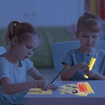 HISHERTOY 28 Pack Valentines Day Cards for Kids School Classroom Exchange Valentines Day Gifts for Kids Valentines Cards with Glow Sticks for Boys Girls Toddlers Valentine's Day Party Favors Supplies