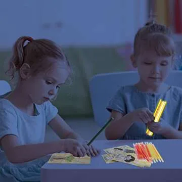 HISHERTOY 28 Pack Valentines Day Cards for Kids School Classroom Exchange Valentines Day Gifts for Kids Valentines Cards with Glow Sticks for Boys Girls Toddlers Valentine's Day Party Favors Supplies