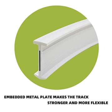 KXLife Flexible Ceiling Curtain Track, Ceiling Track for Curtains, Curtain Track Ceiling Mount, Curt...