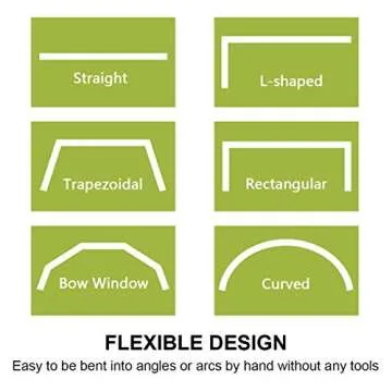 KXLife Flexible Ceiling Curtain Track, Ceiling Track for Curtains, Curtain Track Ceiling Mount, Curtain Rail, Ceiling Curtain Rod, Sliding Curtain Track System (8 ft)