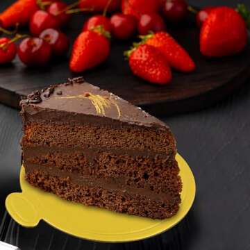 Spec101 Mini Round Cake Boards Bulk 100pk - 3.5 Inch Cake Drum Round Gold Cardboard Base Plates for ...