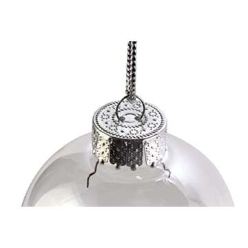 Creative Hobbies® - Bulk Value Pack of 25 pcs - 67mm (2-5/8 Inch) Round Clear Plastic Ball Ornaments - Great for Crafting DIY Christmas Ornaments