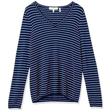 Amazon Brand - Lark & Ro Women's V-Neck Pullover Cashmere Sweater