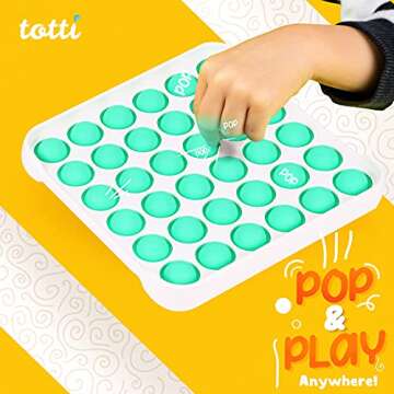 All-New Totti Pop Fidget Toy Satisfying Big Push it Bubble Fidget Sensory Toy Stress and Anxiety Relief Novelty Gift for Both Children and Adults | Square, SkyBlue