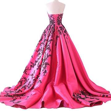 Kivary Gothic Black Satin Lace V Neck A Line Long Prom Corset Wedding Dresses Black White 22W