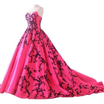 Kivary Gothic Black Satin Lace V Neck A Line Long Prom Corset Wedding Dresses Black White 22W