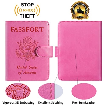 Stylish RFID Blocking Leather Passport Holder for Travel