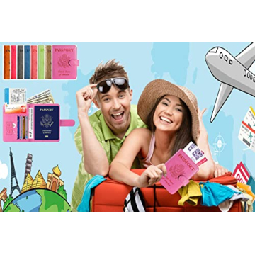 Stylish RFID Blocking Leather Passport Holder for Travel