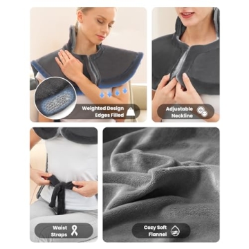 Weighted Heating Pad for Pain Relief by Bob and Brad