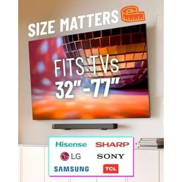 ECHOGEAR No Drill TV Mount for Drywall - Slim No Stud Design Holds TVs Up to 100lbs with Nails - Easy Install with No Drilling Required