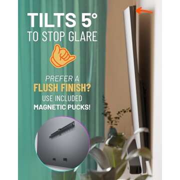 ECHOGEAR No Drill TV Mount for Drywall - Slim No Stud Design Holds TVs Up to 100lbs with Nails - Easy Install with No Drilling Required