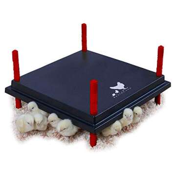 RentACoop Chick Brooder Heating Plate and Anti-Roost Cone Set- Brooder Heat Plate Warms Up to 30 Chi...