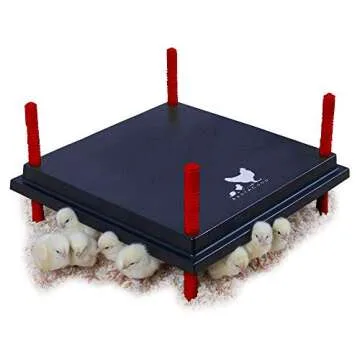 RentACoop Chick Brooder Heating Plate and Anti-Roost Cone Set- Brooder Heat Plate Warms Up to 30 Chi...