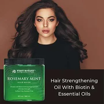 First Botany, Rosemary Mint Biotin Mask - Restorative Deep Conditioning moisturizer w/rosemary oil, ...