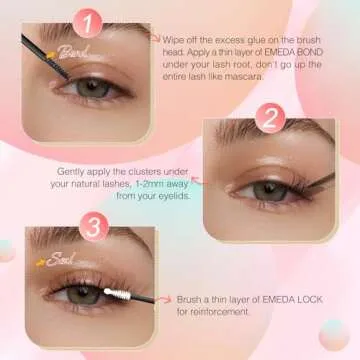 Lash Clusters Wispy 84 Pcs Natural Cluster Lashes C Curl DIY Eyelash Extensions Mix Length Individual Eyelash Clusters Super Thin Band EMEDA (Mix 8-16mm C Curl Natural Ferry)