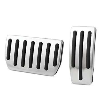 VCiiC Stainless Steel No Drill Fuel Brake Foot Pedals for Tesla Model S and Model X