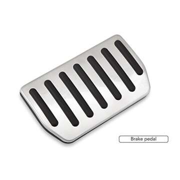 VCiiC Stainless Steel No Drill Fuel Brake Foot Pedals for Tesla Model S and Model X