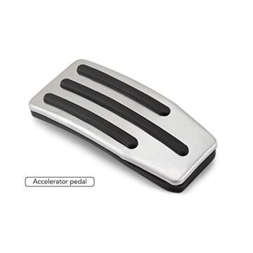 VCiiC Stainless Steel No Drill Fuel Brake Foot Pedals for Tesla Model S and Model X