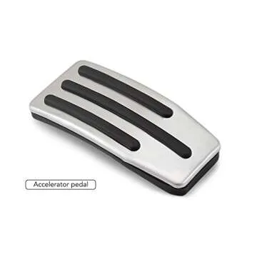 VCiiC Stainless Steel No Drill Fuel Brake Foot Pedals for Tesla Model S and Model X