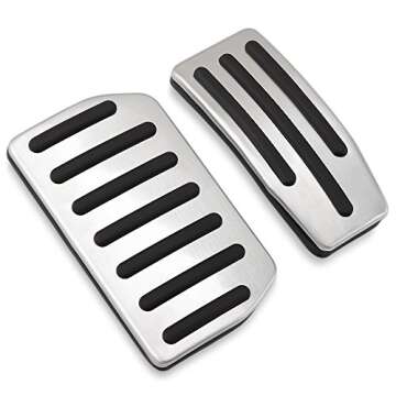 VCiiC Stainless Steel No Drill Fuel Brake Foot Pedals for Tesla Model S and Model X