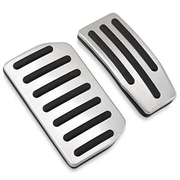 VCiiC Stainless Steel No Drill Fuel Brake Foot Pedals for Tesla Model S and Model X