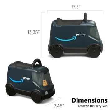 Amazon Delivery Van Ride-On Toy for Kids Ages 2+ Blue