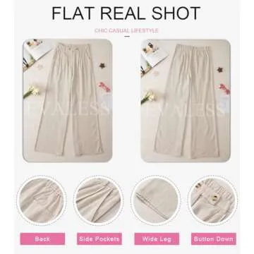 Shop EVALESS Khaki Linen Pants for Women - Casual & Comfortable