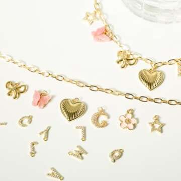 Personalized HOLINSE Initial Charm Necklace for Women