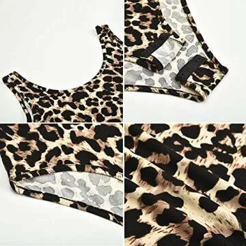 Queen.M Women's Sexy Bodysuit Leopard Snake Print