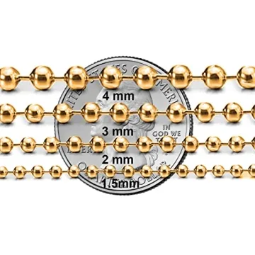 925 Sterling Silver Bead Ball Dog Tag Chain Necklace