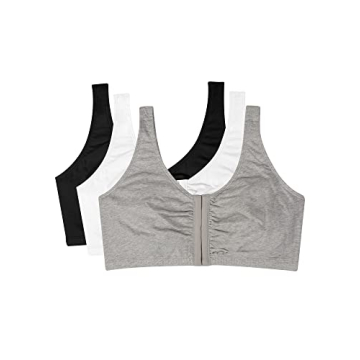 Fruit of the Loom Women's Cotton Sports Bra 3-Pack - Size 38