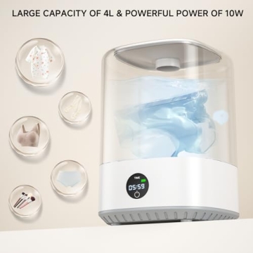 Underwear Washing Machine, 4L Mini portable washing machine, Socks, Baby Clothes, Upgraded Deep Clea...