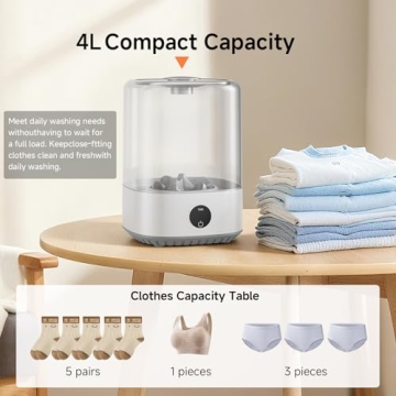 Portable 4L Mini Washing Machine for Intimate Wear
