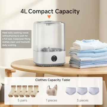 Portable 4L Mini Washing Machine for Intimate Wear