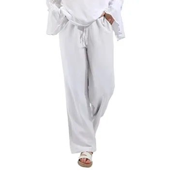 Comfortable Cotton Linen Drawstring Pants for Women