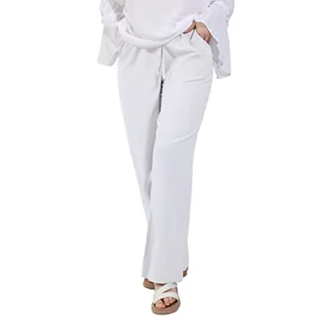 Comfortable Cotton Linen Drawstring Pants for Women