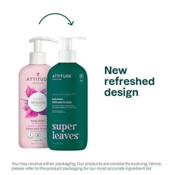 ATTITUDE Body Lotion, EWG Verified Moisturizer, Vegan Skin Care Products, Non-Greasy, Hydrating for ...