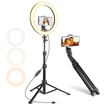 Aureday 12'' Selfie Ring Light with Tripod Stand LED Lighting