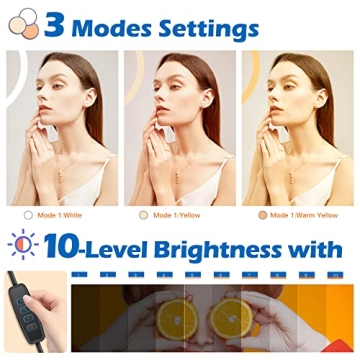 Aureday 12'' Selfie Ring Light with Tripod Stand LED Lighting