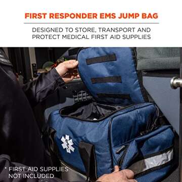 Ergodyne Arsenal 5215 Large Medic First Responder Trauma Duffel Bag with Shoulder Strap, Blue
