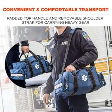 Ergodyne Arsenal 5215 Large Medic First Responder Trauma Duffel Bag with Shoulder Strap, Blue