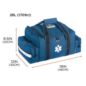 Ergodyne Arsenal 5215 Large Medic First Responder Trauma Duffel Bag with Shoulder Strap, Blue