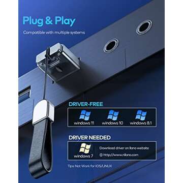 Bluetooth 5.1 USB Adapter for Windows - Multi-Device Support