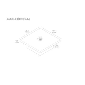 Galano Carmelo Coffee Table - Modern Industrial Center Piece