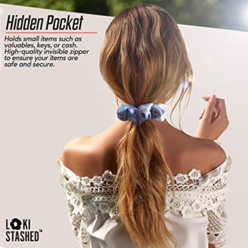 LokiStashed Velvet Scrunchies with Hidden Zipper - Stylish & Functional