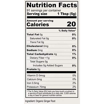 Anthony's Organic Ground Ginger Root Powder for Health and Flavor