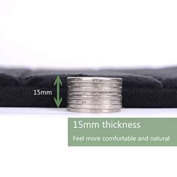 FINDNEW 20"*32" Microfiber Memory Foam Bath Mat with Non-Skid Bottom Non-Slip Quickly Drying Black