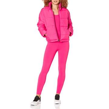 The Drop Women's Jackson Scoop Neck Catsuit, Hot Pink, L